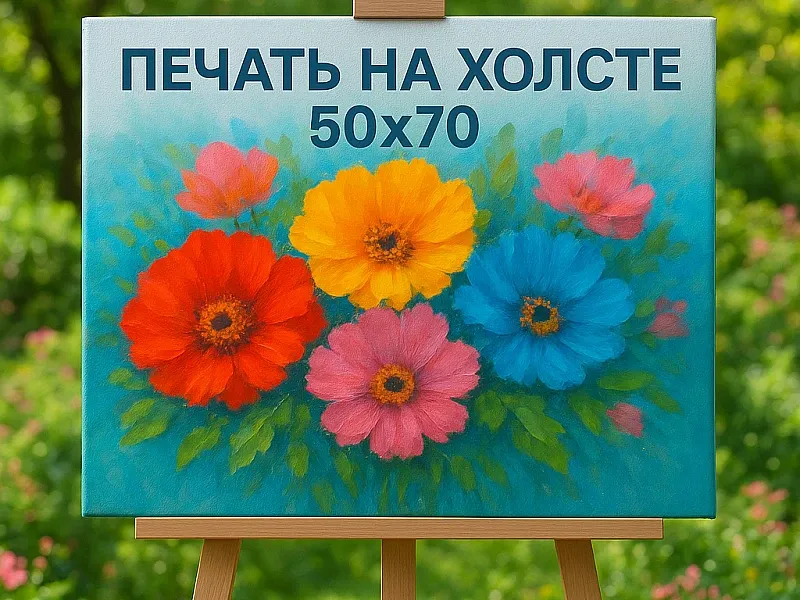 Печать на холсте 50х70