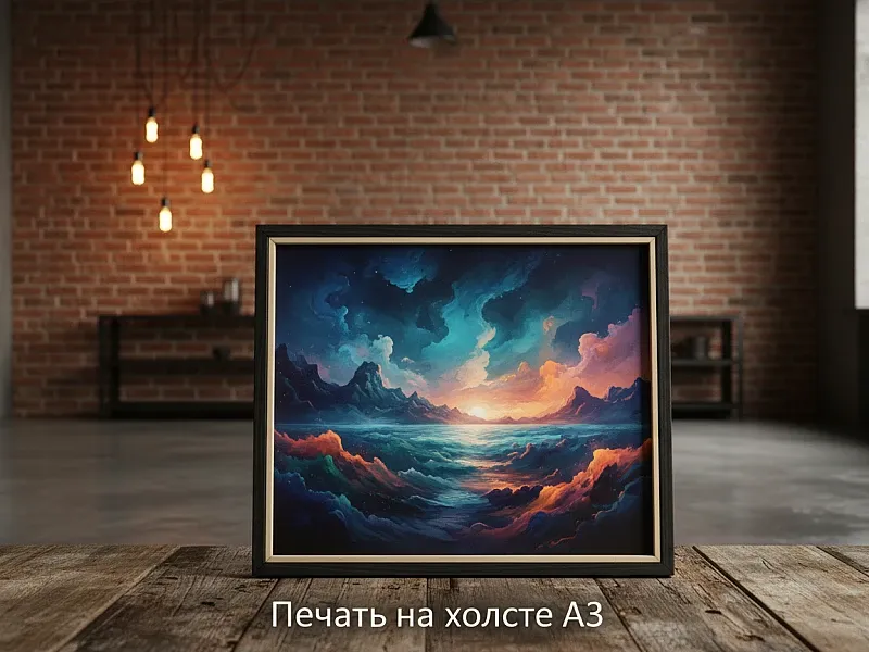 Печать на холсте А3 на заказ