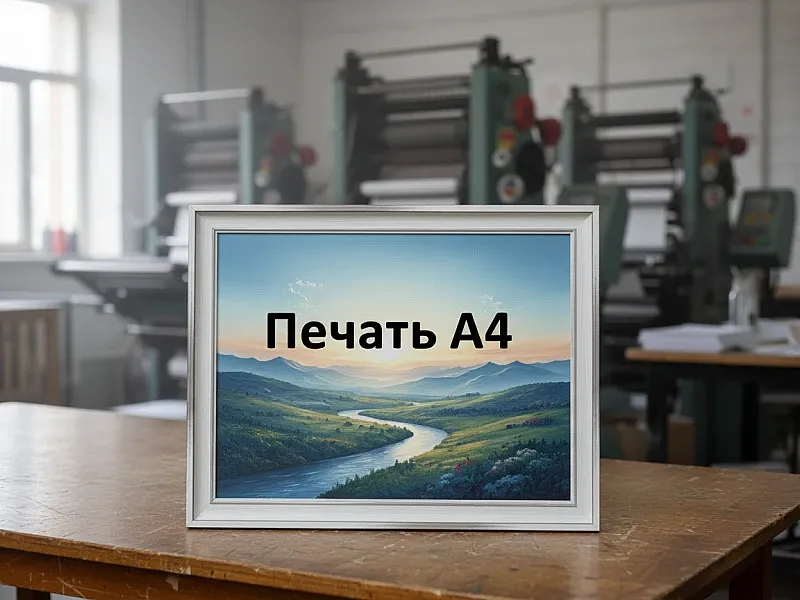 Печать на холсте А4 дешево
