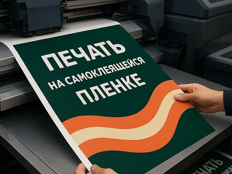 Печать на самоклеящейся пленке дешево