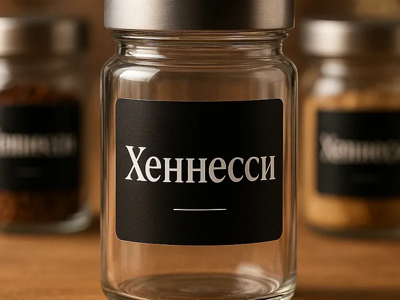 заказать Печать наклеек Хеннесси на банку