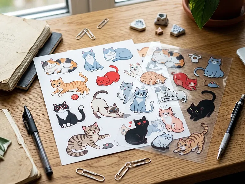 Печать наклеек котиков недорого