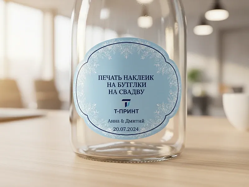 заказать Печать наклеек на бутылки на свадьбу