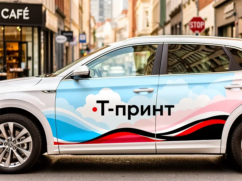 Печать наклеек на двери автомобиля недорого