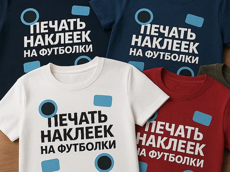 Печать наклеек на футболки на заказ
