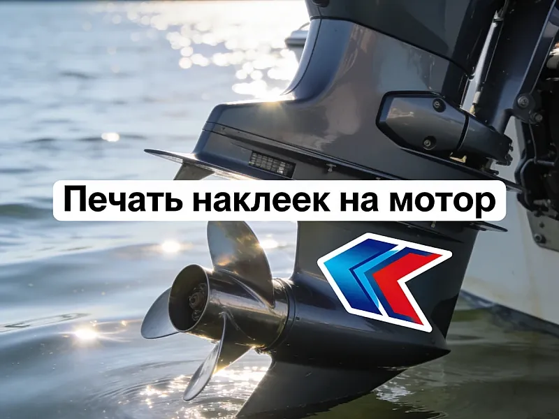 заказать Печать наклеек на мотор