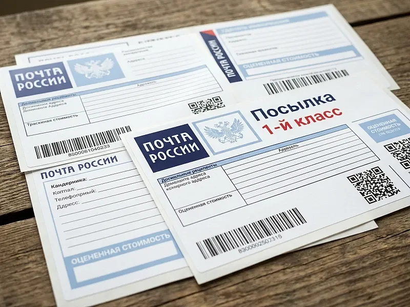 Печать наклеек на посылку почта России недорого