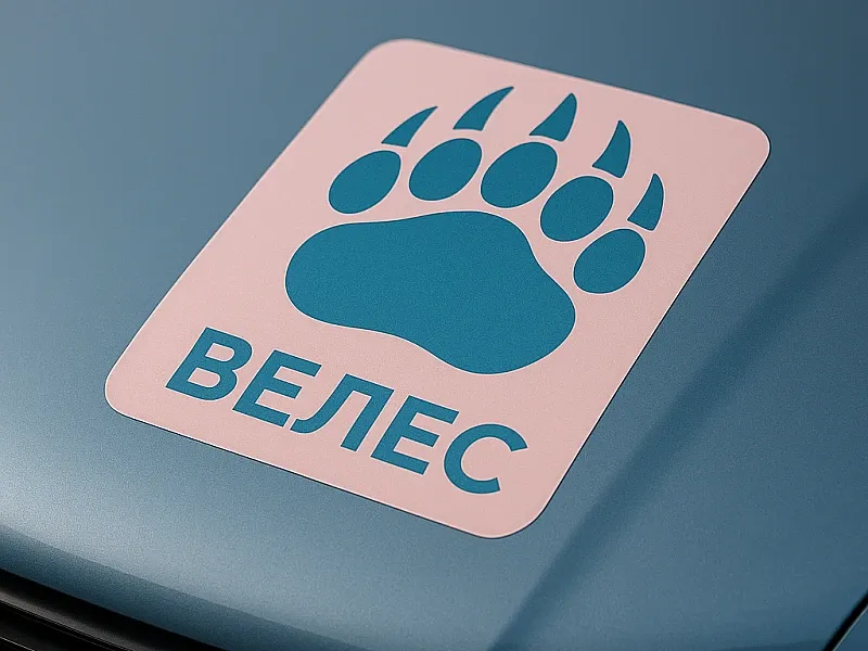 Печать наклеек Велеса на авто на заказ