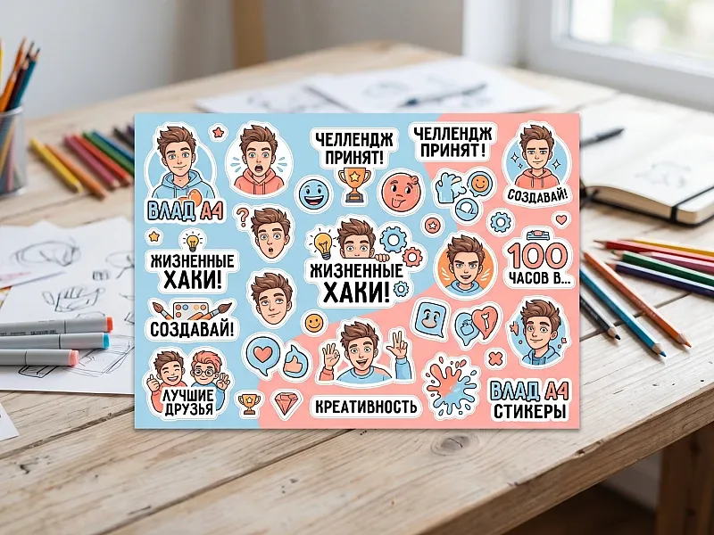 Печать наклеек Влад А4 недорого