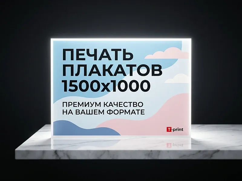 Печать плакатов 1500х1000 на заказ