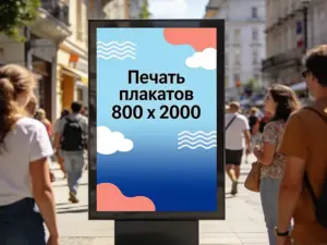 Печать плакатов 800 х 2000 в Москве