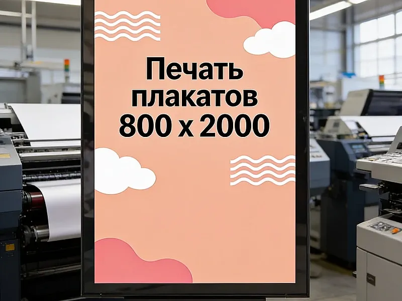 Печать плакатов 800 х 2000 на заказ