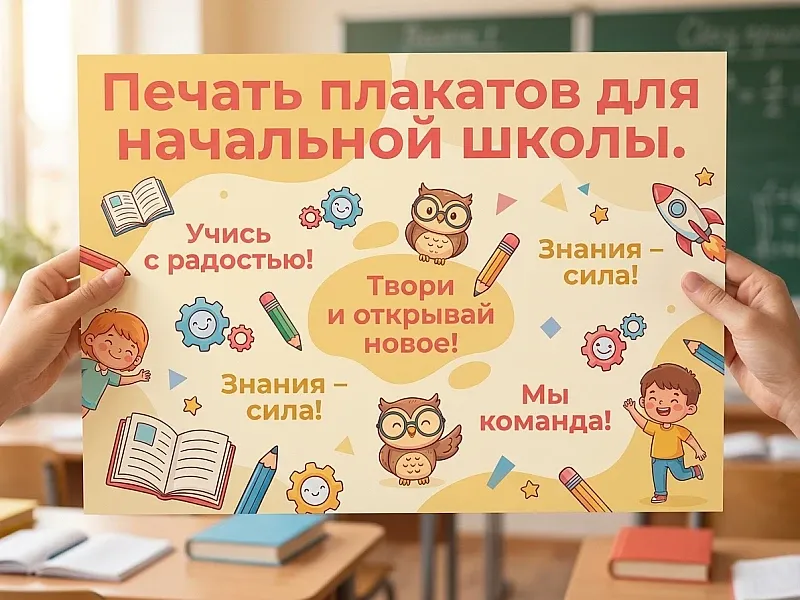 заказать Печать плакатов для начальной школы