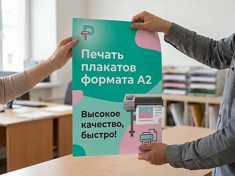 Печать плакатов формата А2 дешево
