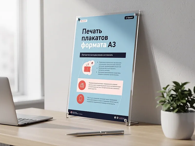 Печать плакатов формата А3 недорого