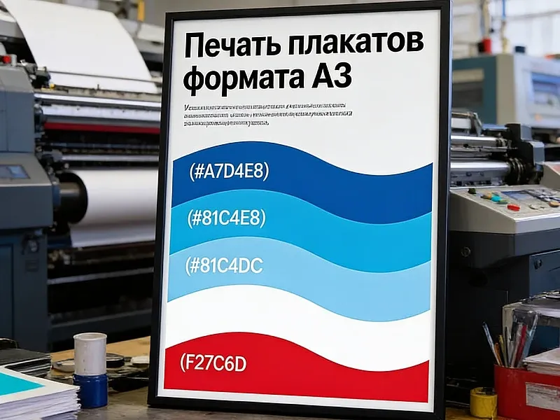 Печать плакатов формата А3 на заказ