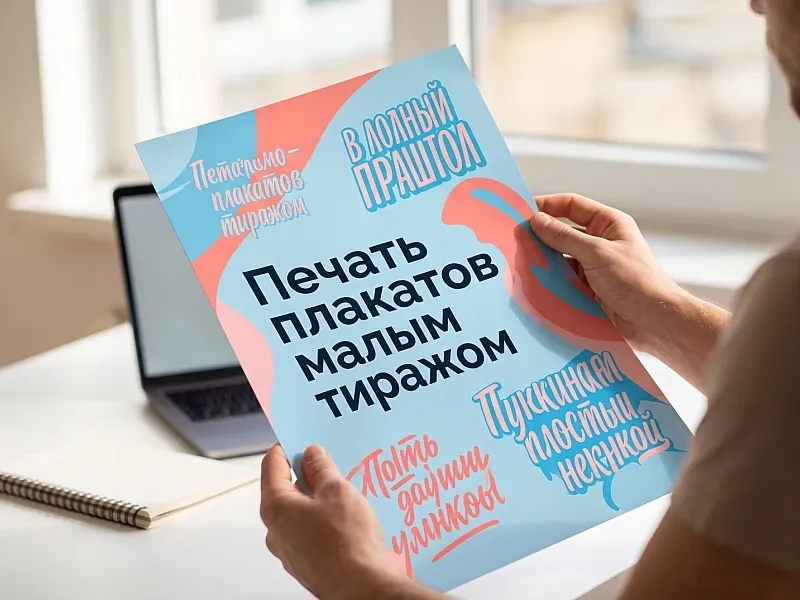 Печать плакатов малым тиражом дешево