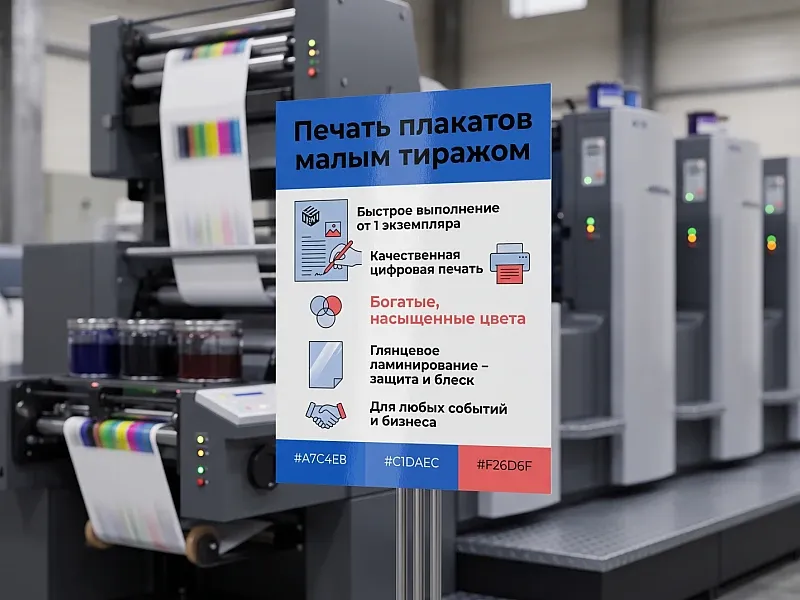 заказать Печать плакатов малым тиражом
