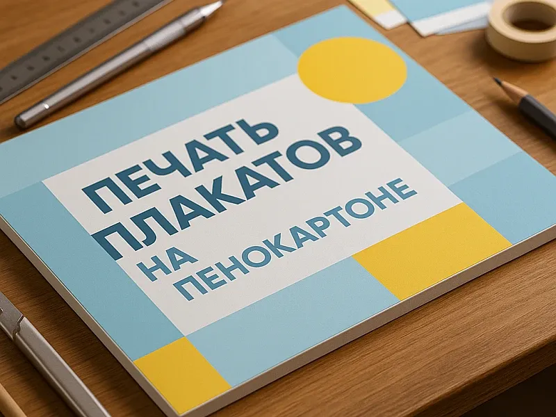 Печать плакатов на пенокартоне дешево