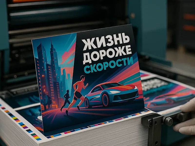 Печать плакатов на тему жизнь дороже скорости на заказ