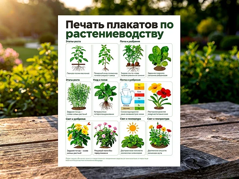 Печать плакатов по растениеводству недорого