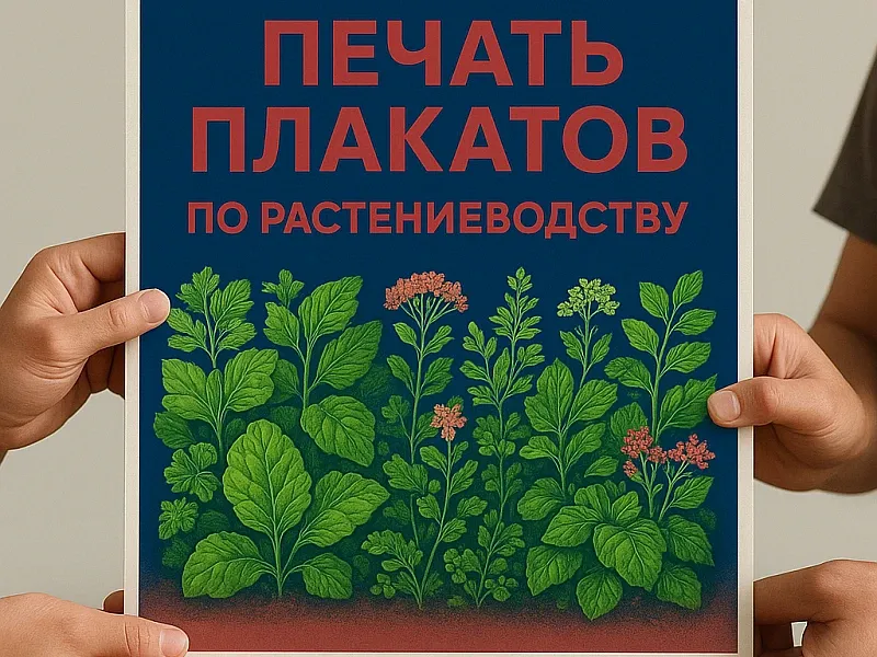 Печать плакатов по растениеводству дешево