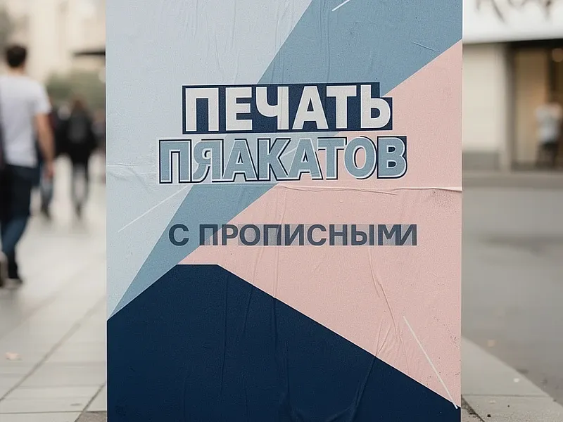 Печать плакатов с прописными буквами дешево