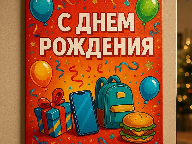 Печать плакатов с Днем Рождения на заказ