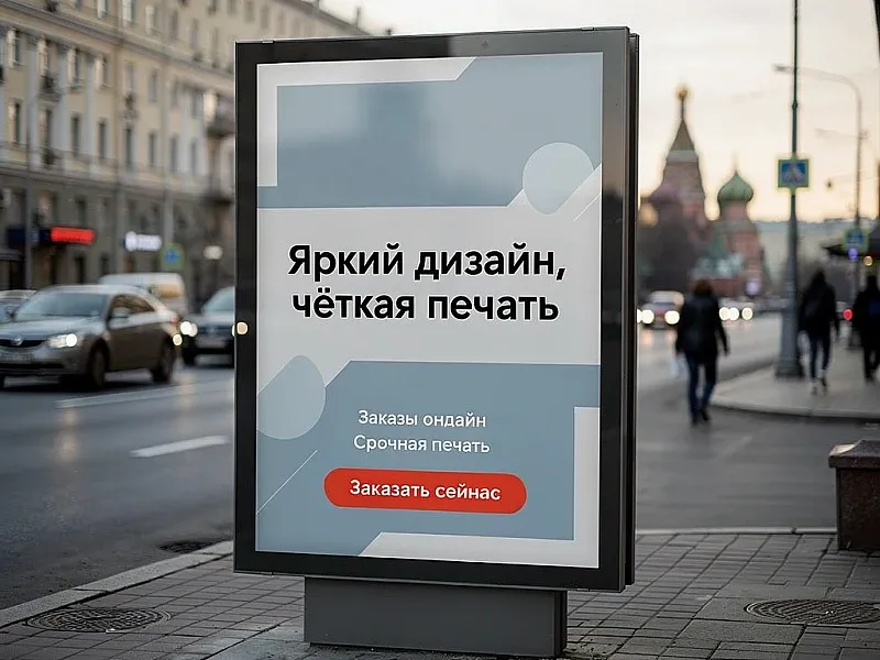 Печать плакатов с надписью недорого