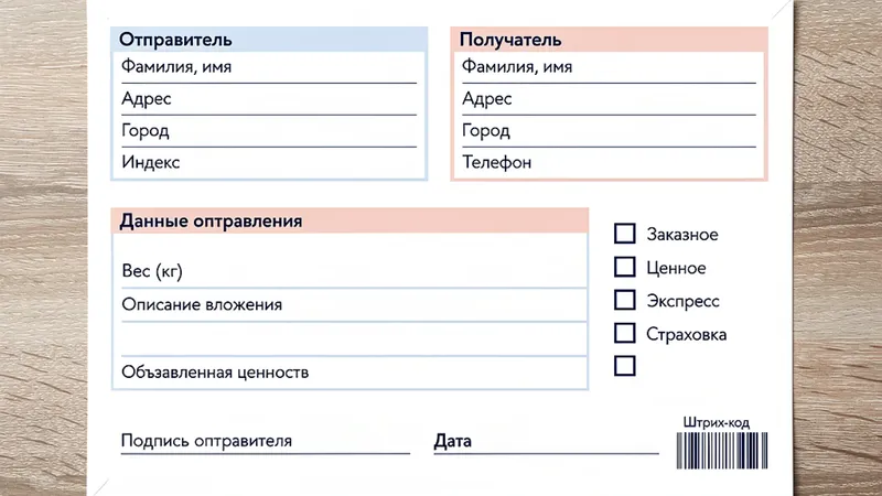 Печать почтовых бланков на заказ