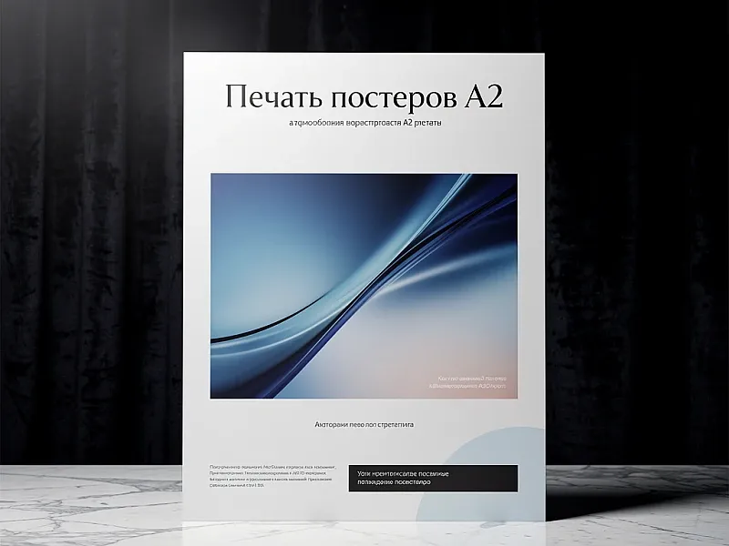 Печать постеров А2 дешево