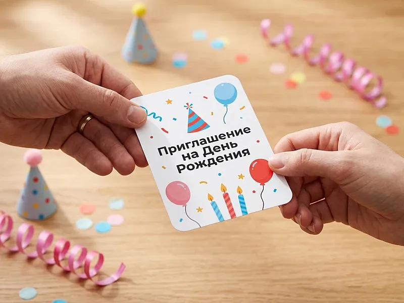 Печать пригласительных на День Рождения дешево