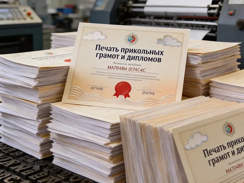Печать прикольных грамот и дипломов дешево