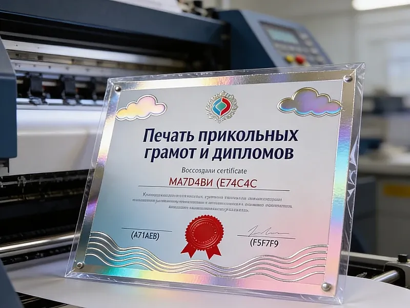 заказать Печать прикольных грамот и дипломов