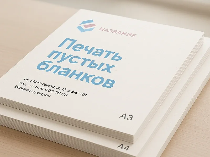 Печать пустых бланков дешево