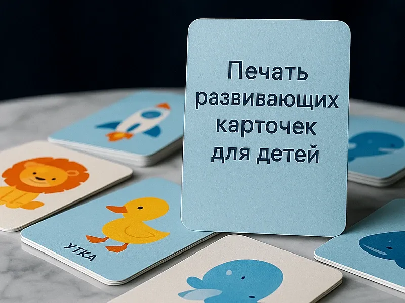 Печать развивающих карточек для детей на заказ