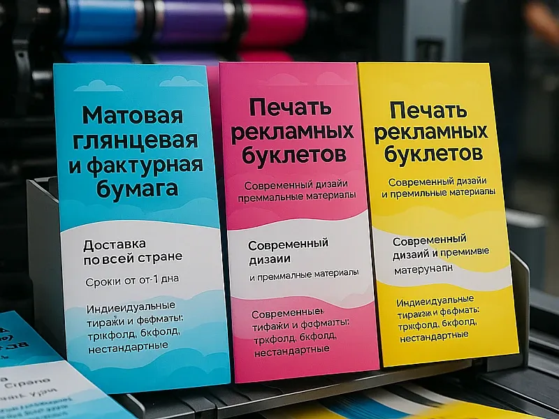 Печать рекламных буклетов дешево