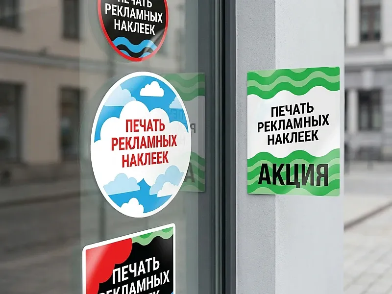 заказать Печать рекламных наклеек
