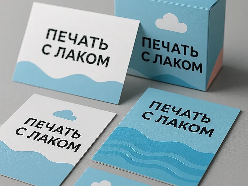 Печать с лаком дешево