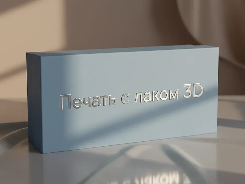 Печать с лаком 3D дешево