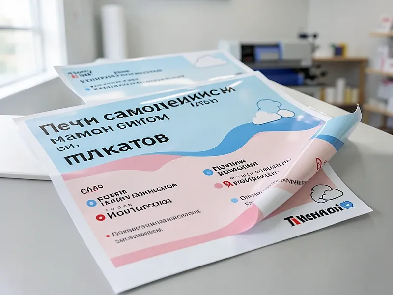 Печать самоклеящихся плакатов на заказ