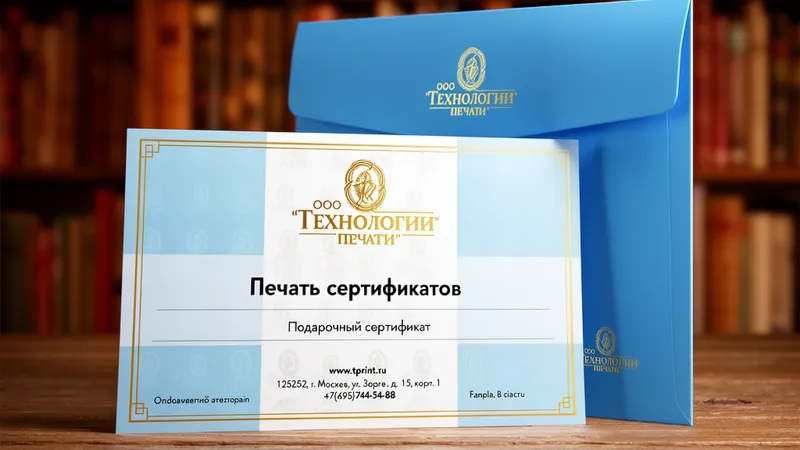 Печать сертификатов недорого