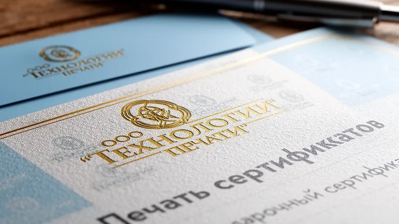 Печать сертификатов дешево