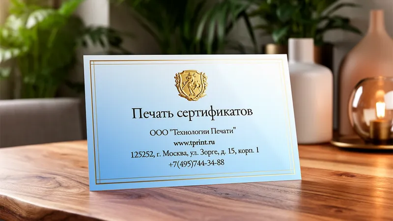 Печать сертификатов на заказ