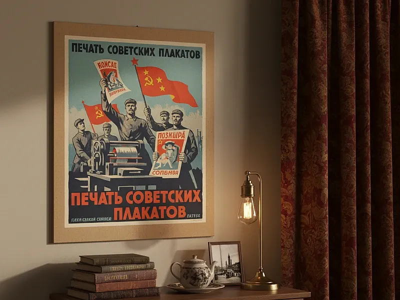 Печать советских плакатов на заказ