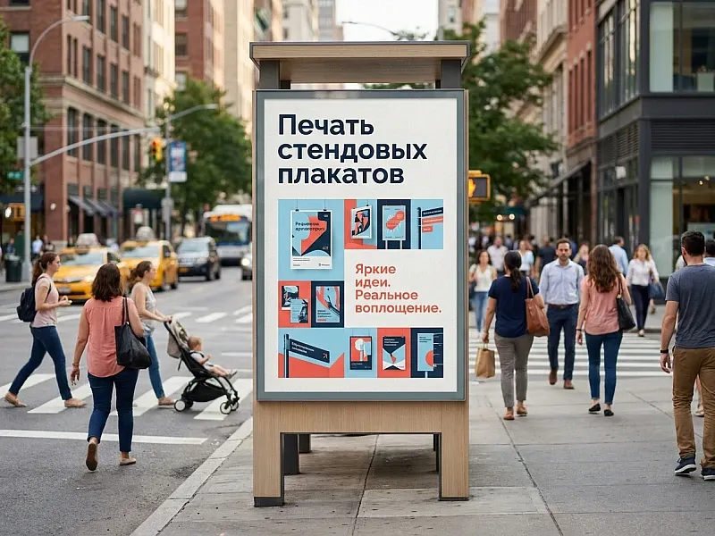 Печать стендовых плакатов дешево