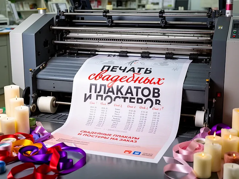 Печать свадебных плакатов и постеров на заказ