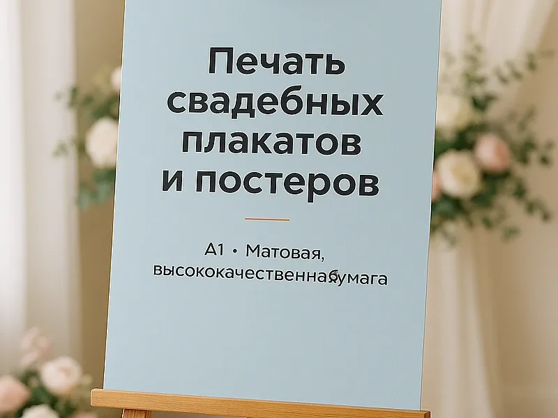 заказать Печать свадебных плакатов и постеров