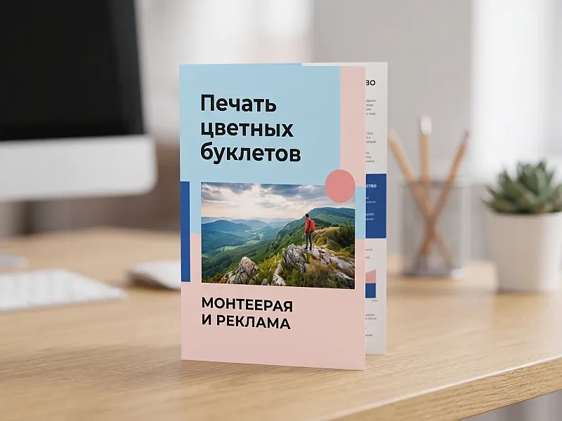 Печать цветных буклетов недорого