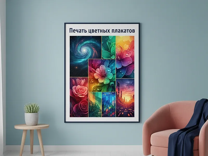 Печать цветных плакатов недорого